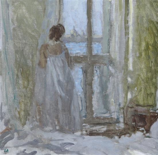 § Bernard Dunstan RA (b.1920) Window in Venice, 11.75 x 11.75in.